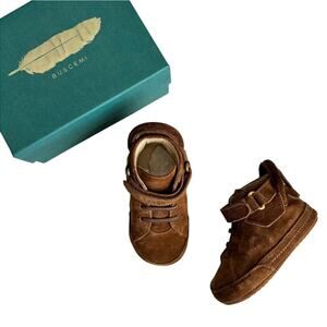 Buscemi 100MM Baby Ippocastano Brown Suede Leather Sneakers Size 6-12 Months
